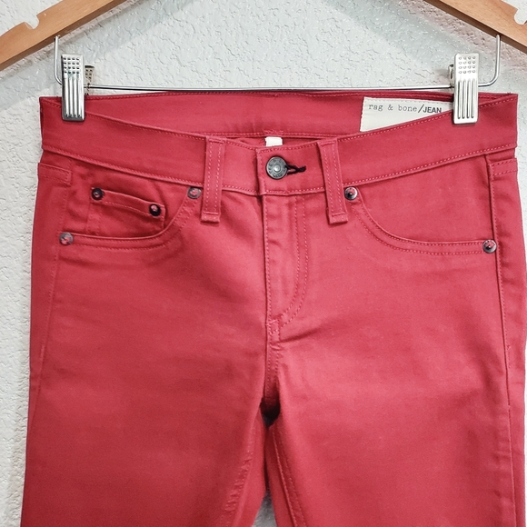Rag & Bone Red Legging Jeans Size 26 - Picture 4 of 13
